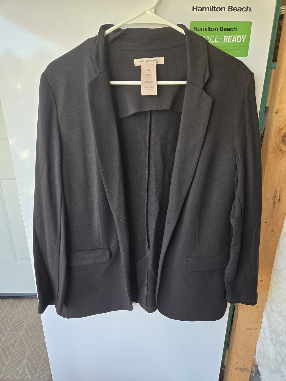 Philosophy Black Open Blazer Jacket - Women's